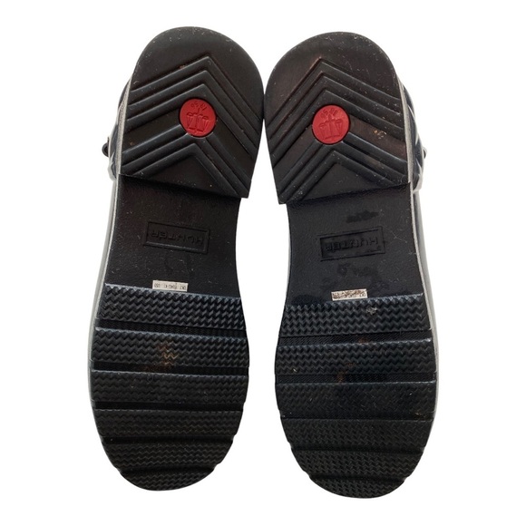 Hunter Original Navy Refined Quilted Gloss Chelsea Waterproof Ankle Boots - Sz 9 - Picture 7 of 7